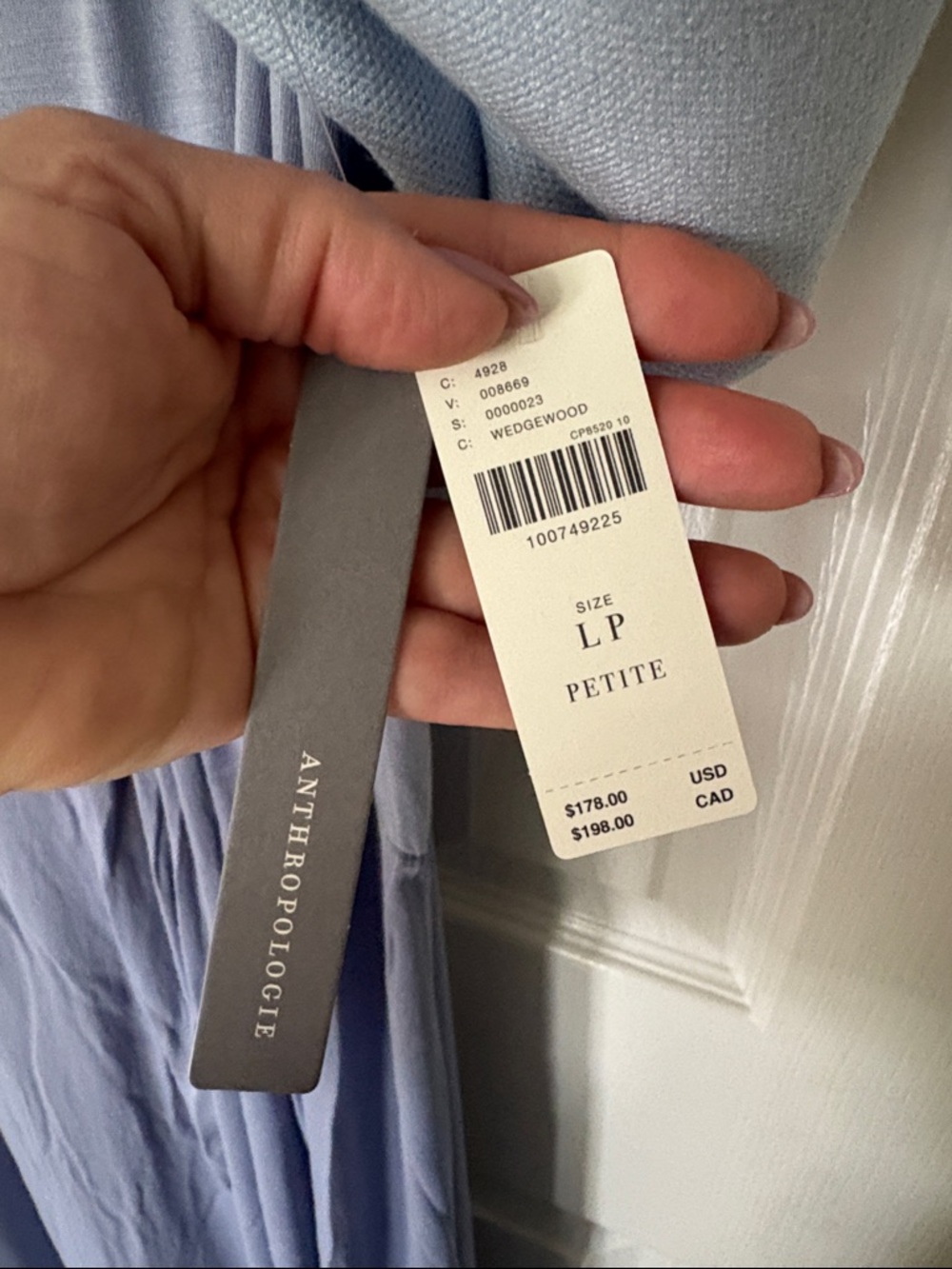 Anthropologie NWT Light Blue Knit Top with Dusty Blue Maxi dress Two-Piece Set - Picture 2 of 12